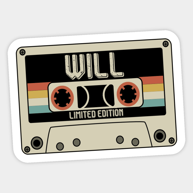 Will - Limited Edition - Vintage Style Sticker by Debbie Art